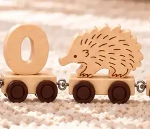 wooden name train